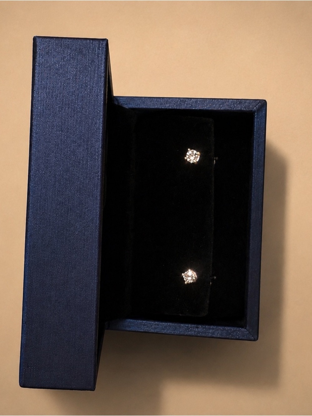 Classic Clear Diamond Stud Earrings